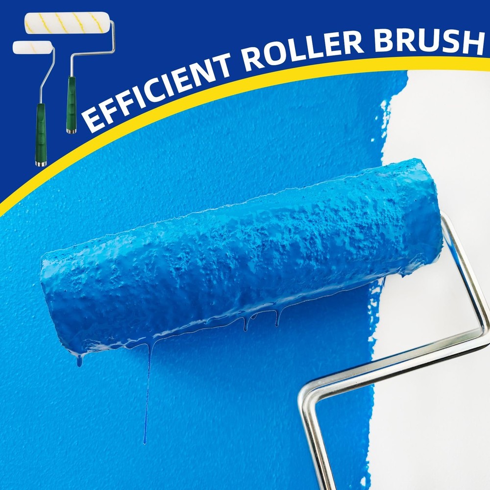 18 Piece Paint Roller Kit with Extension Pole, 9" & 4" Roller Frames, 6 Paint...