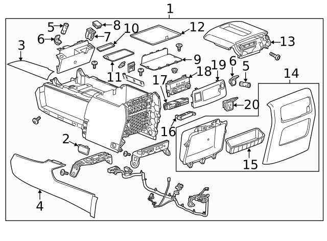 Genuine GM Console Assembly 84204952
