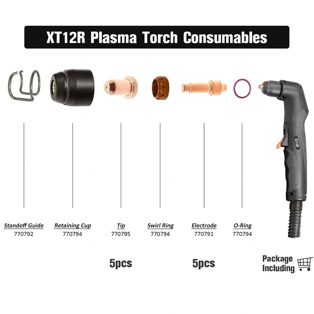 ForAir Force 12ci Plasma Torch Tips Electrode Head Accessories