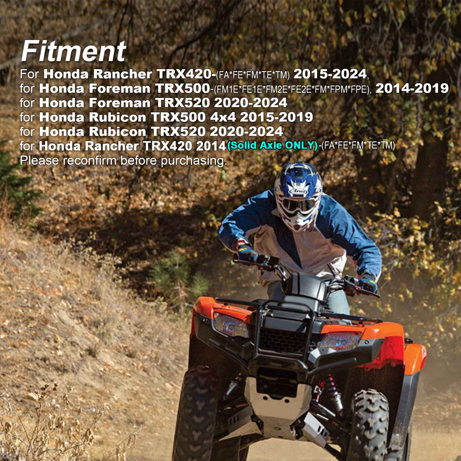 3000lb Electric Winch Kit with Winch Mount For 2014-2024 Honda TRX420 Rancher