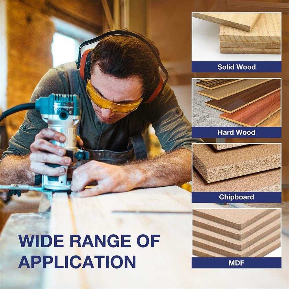 WORKPRO 15PC Router Bits Set 1/4-Inch Shank Tungsten Carbide Router Bits For DIY