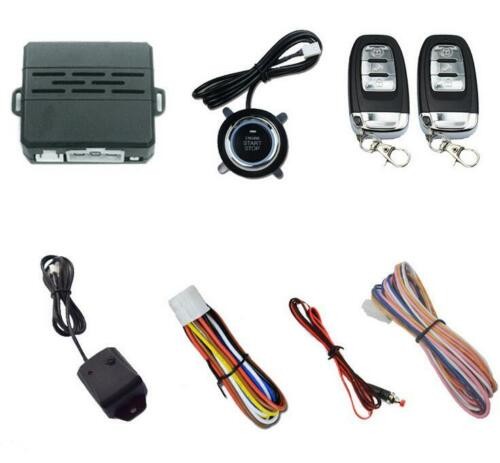 8pcs Car SUV Vibration Alarm System Ignition Engine Start Push Button Remote Kit