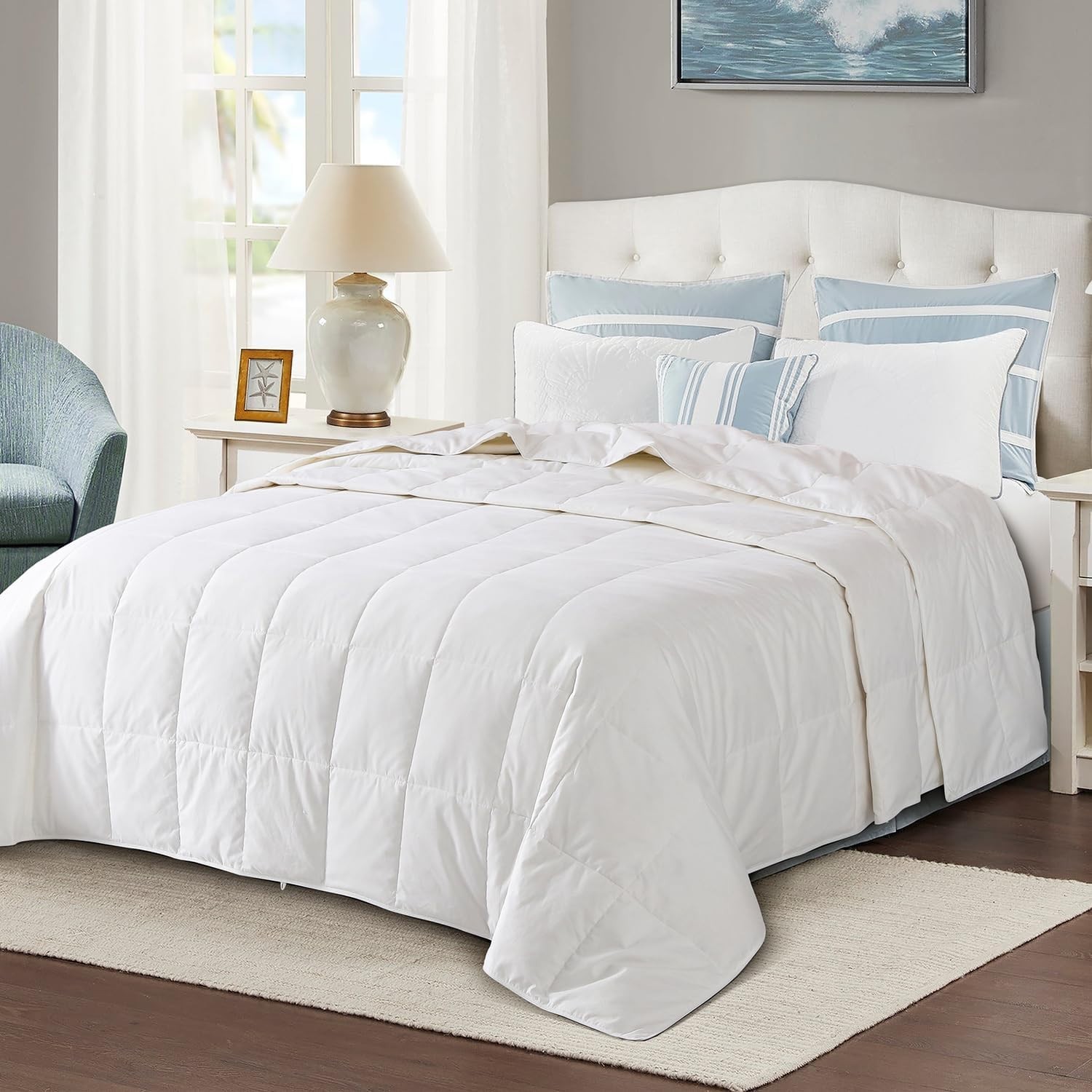 Down Comforter King Size Lightweight Cool Summer Duvet Insert 106x90 inches