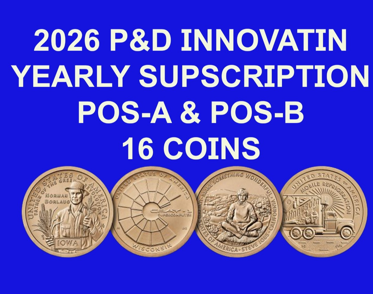 2026 P&D American Innovation Dollar Pos-A & Pos-B Yearly Subscription (16) coins