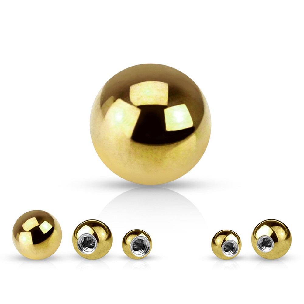 10 Pc 16G Titanium Threaded Replacement Ball For Eyebrow Ear Cartilage Piercing