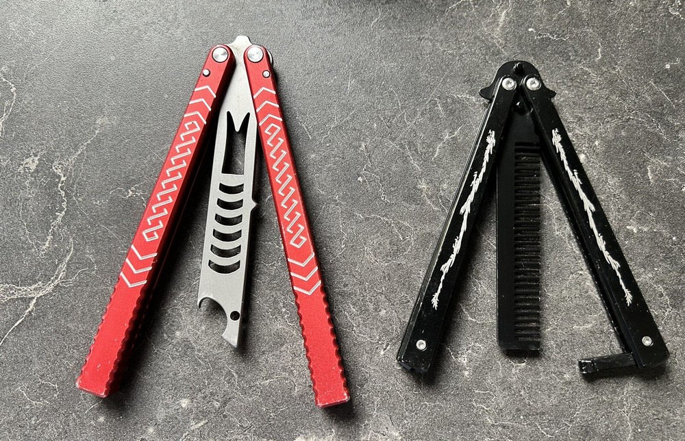 FOLDING OPENER ALSO FOLDING COMB Brush Well Made Decent Condition