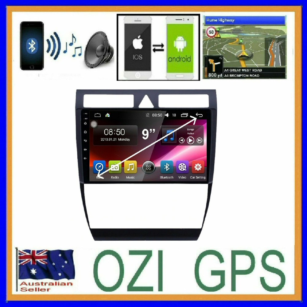 AUDI A6 1997-04 STEREO GPS BLUETOOTH APPLE CARPLAY ANDROID AUTO CAMERA HEAD UNIT