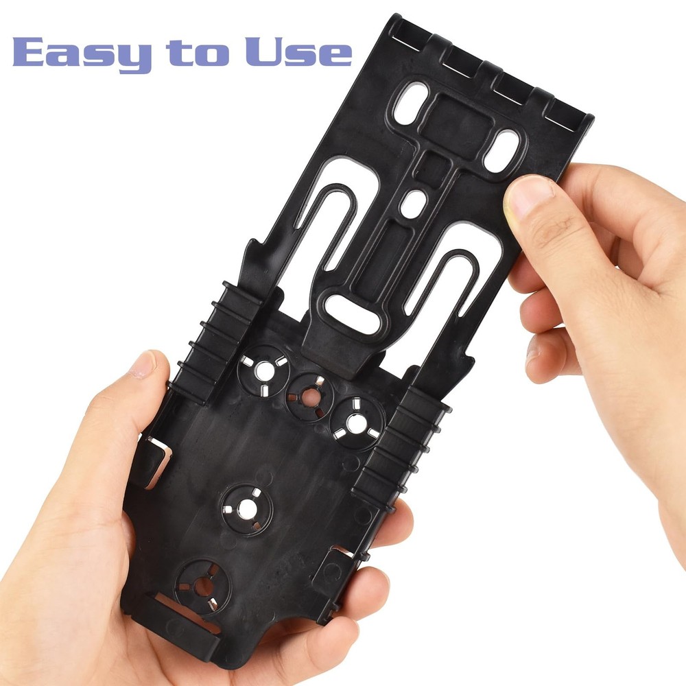 Quick Locking System Kit Belt Loop Drop Leg Holster Fork Plate Black