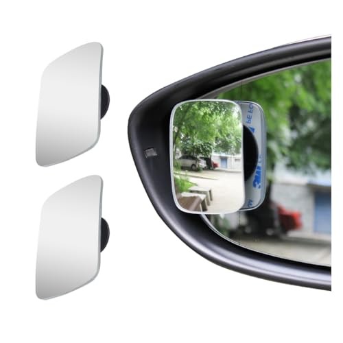 Rectangle Blind Spot Car Mirror, 2.5" HD Glass Wide Angle Convex Rectangular
