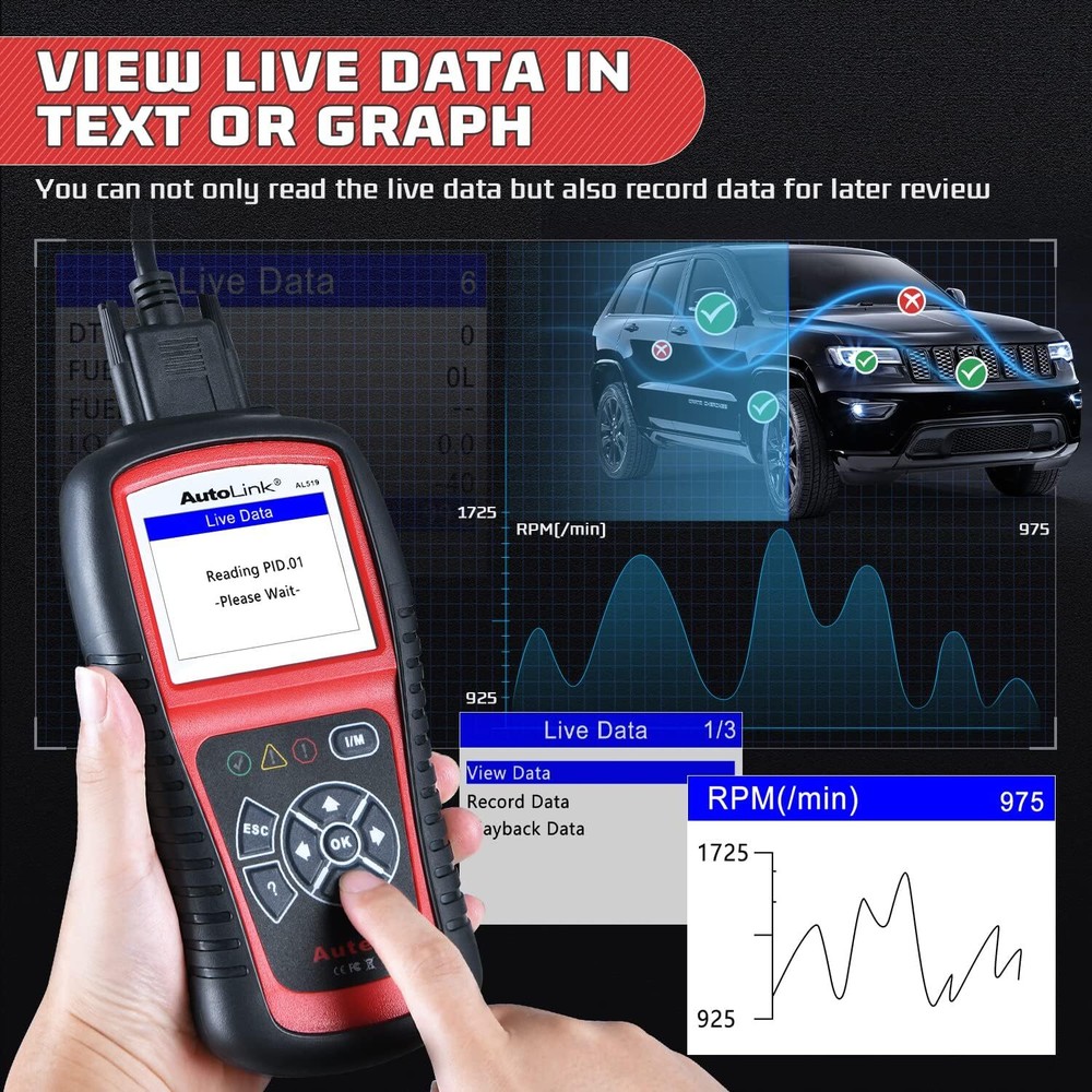 Autel AutoLink AL519 OBD2 Scanner Enhanced Mode 6 Check Engine Code Reader DTC