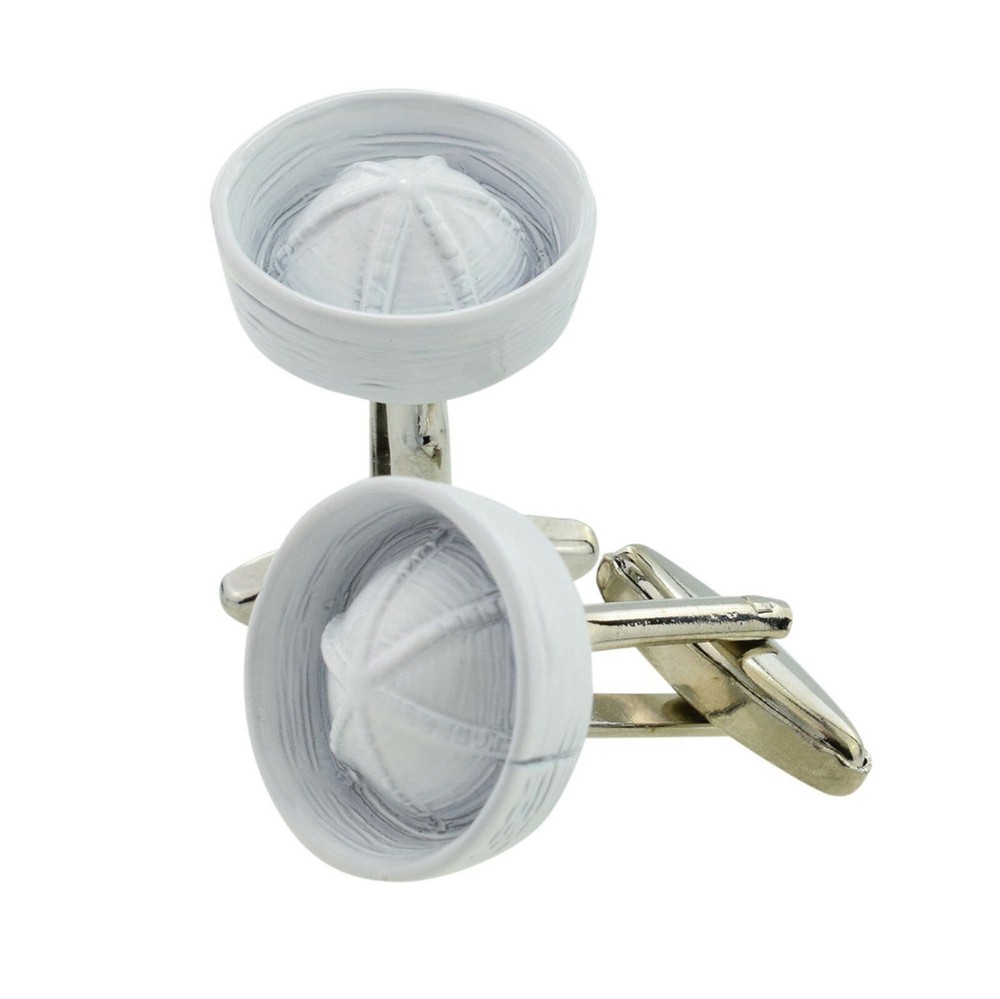Navy White Sailors Hat Cufflinks Presented in a Box X2AJ927