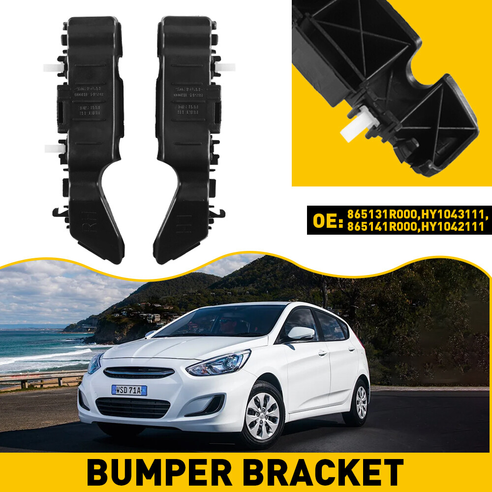 Bumper Support Bracket Retainer For 2012-2017 Hyundai Accent Front L&R Set