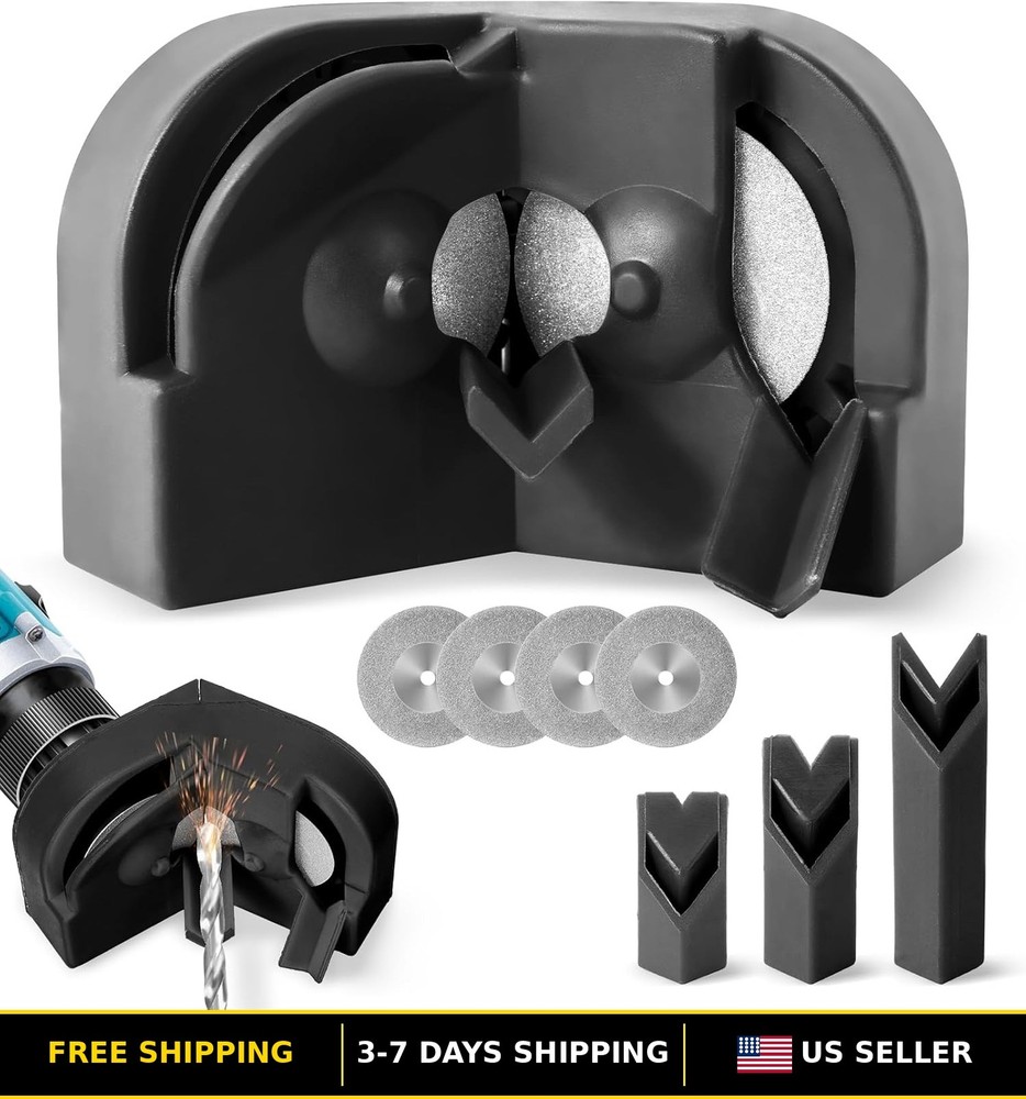 4-Wheel Portable Electric Drill Bit Sharpener for All Sizes