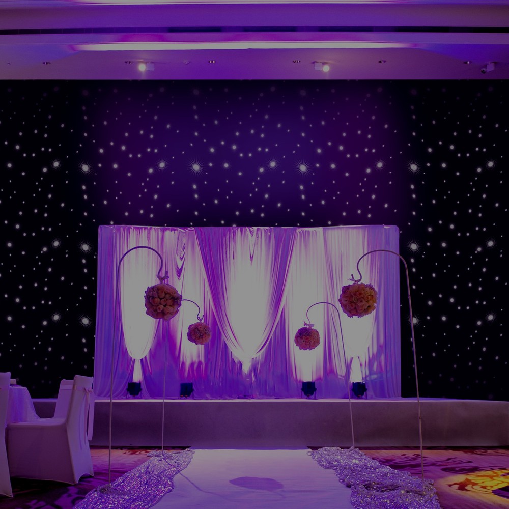 13.12 × 13.12ft LED Star Sky Backdrop with Controller for Events