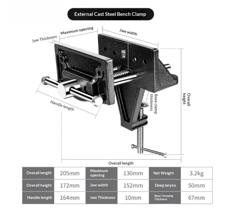 Quick-Action Clamp for Woodworking Bench Quick-Action Clamp Quick-Action Vise