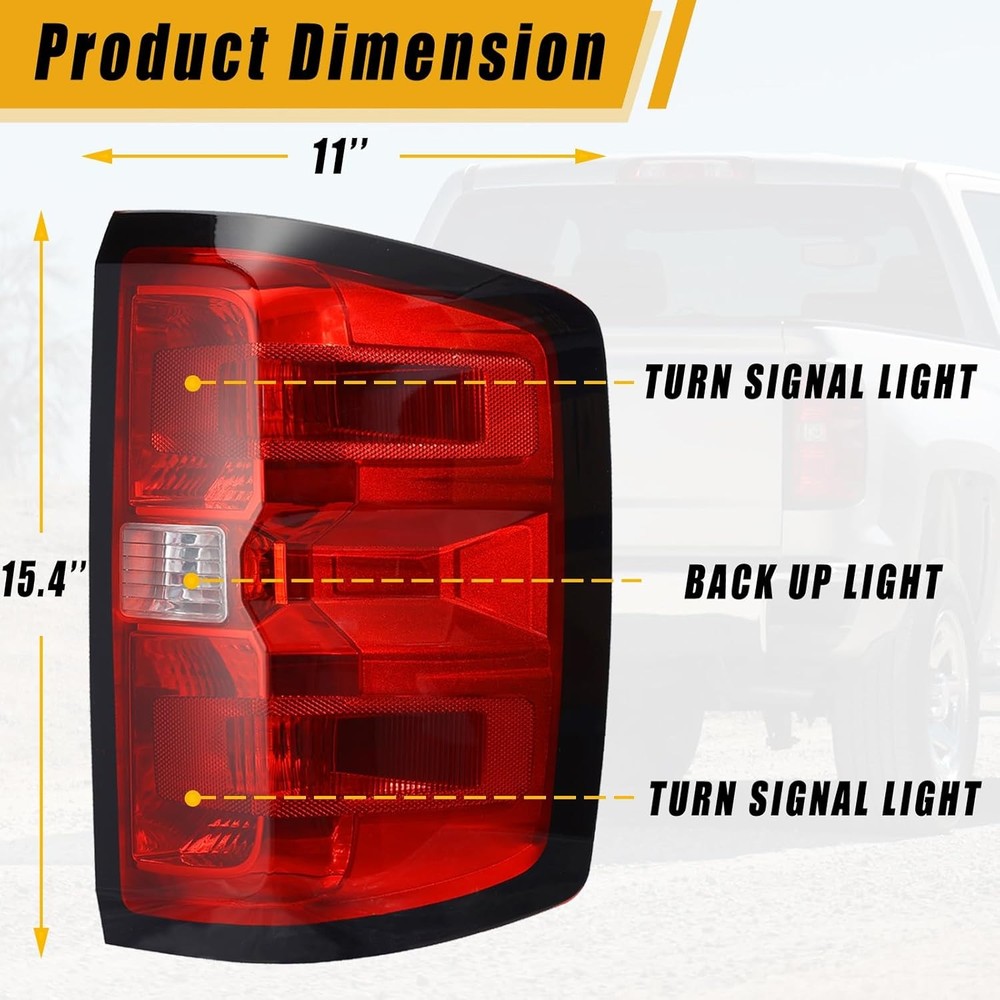 Tail Light Assembly Compatible With 2014-2018 Chevy 16-18 Left Driver Side