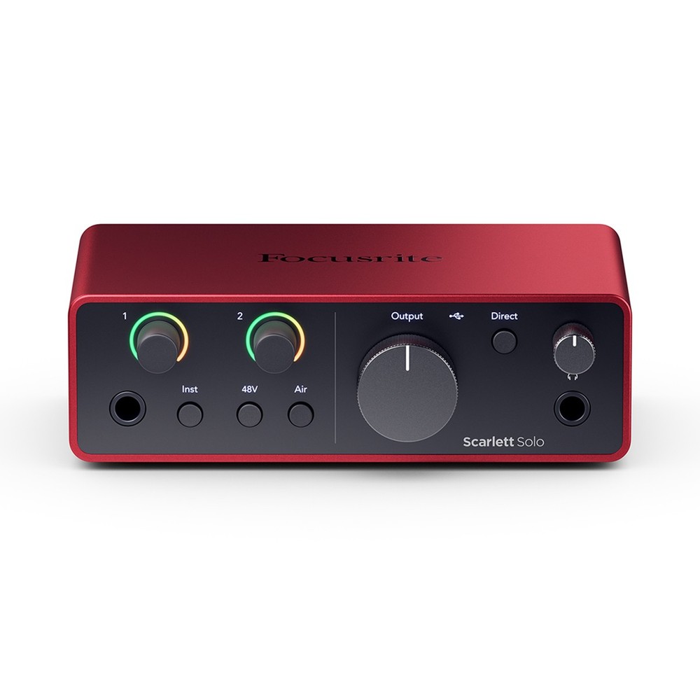 Focusrite Scarlett Solo 4th Gen USB Interface with Software Suite, Bundle with H