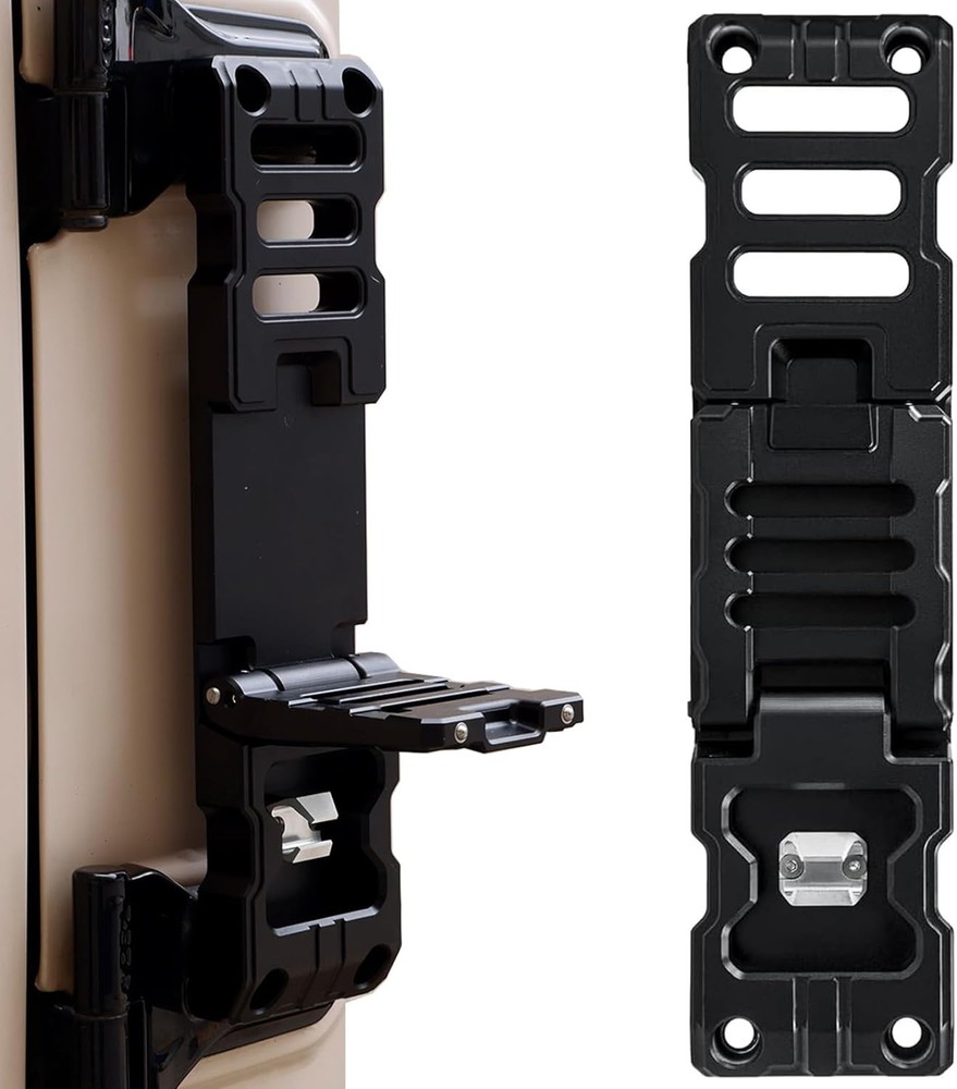 Side Door Hinge Foot Step - Folding Steps for hinge step, black