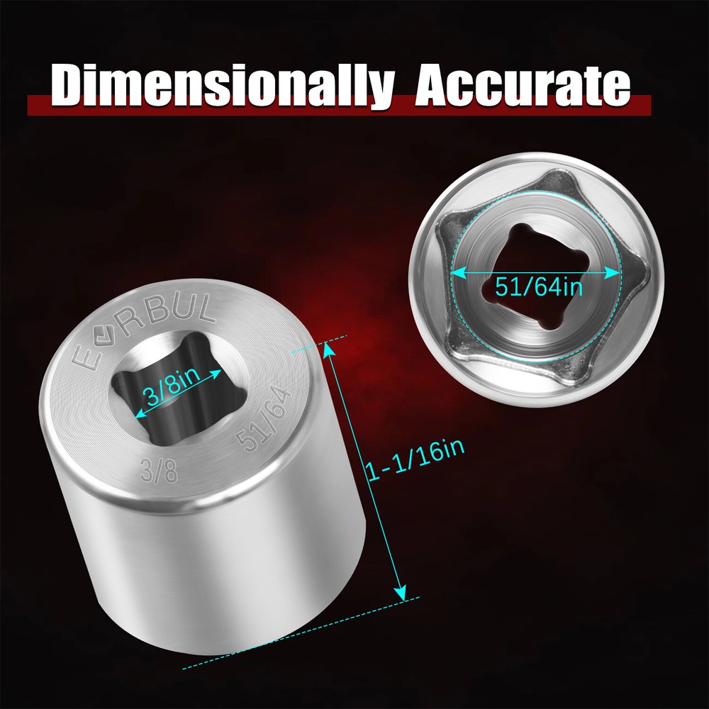 Penta Socket 51/64" 5-Point 3/8" Drive Utility Impact Socket for 5 Point Nuts US