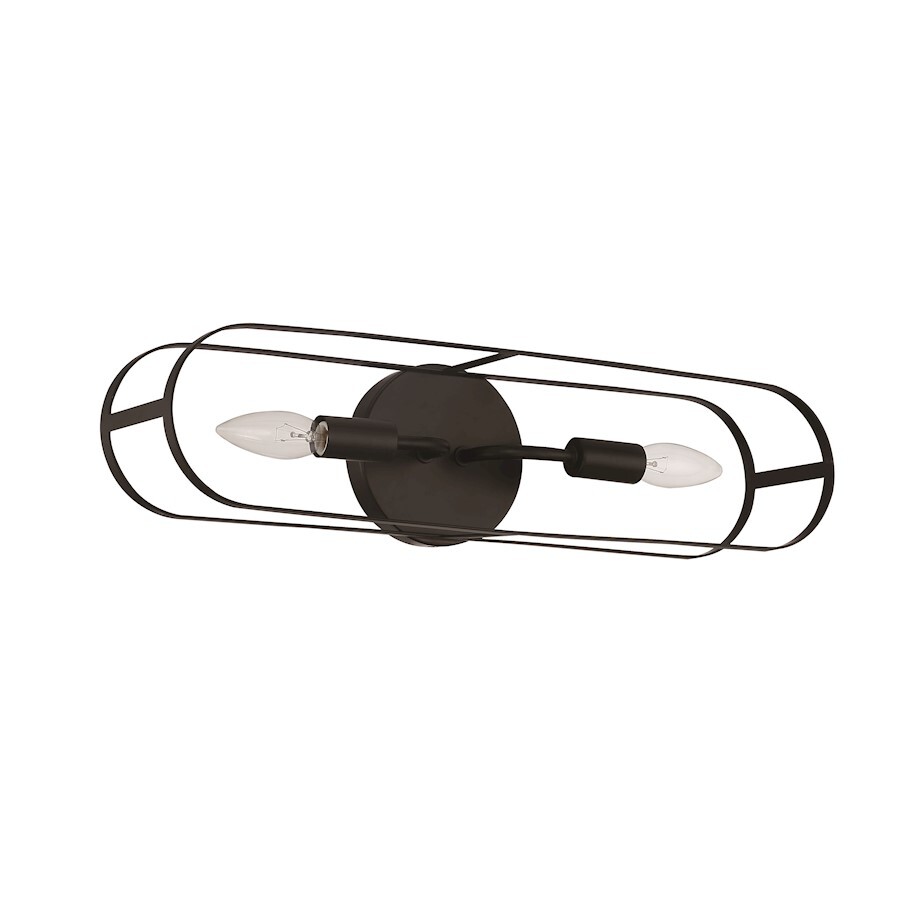 Craftmade Mindful 2 Light Linear Sconce, Flat Black - 12820FB2