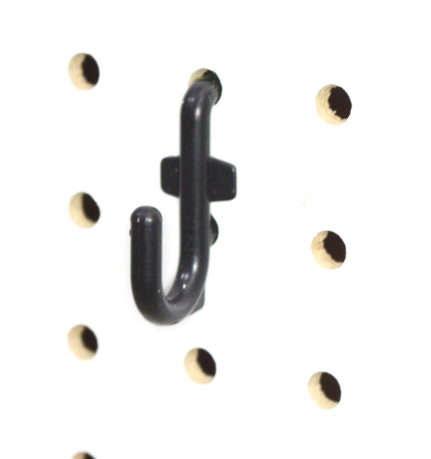 Plastic Black J Hook Peg Board Hook Tool Storage 100 Pack PEGBOARD NOT INCLUDED