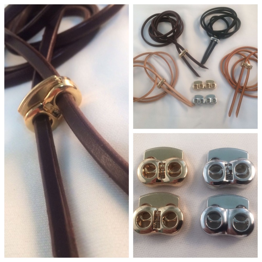 Leather Drawstrings Strings Cords Lace Pouch Bucket Bag Backpack w/Stopper