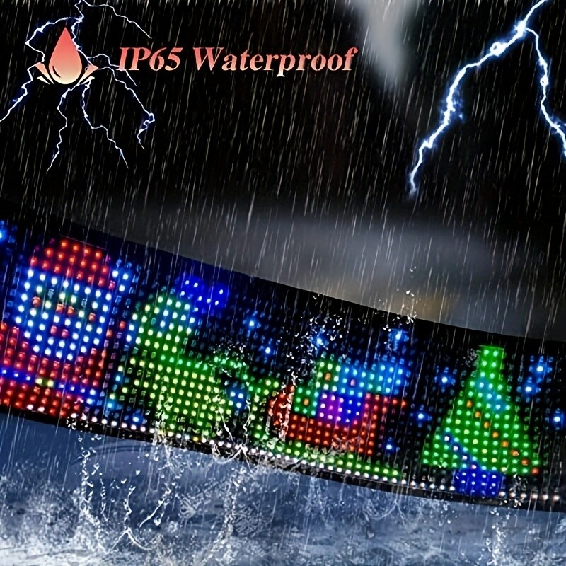 Bright 16x96 Flexible LED Windshield Display for Enhanced Visibility