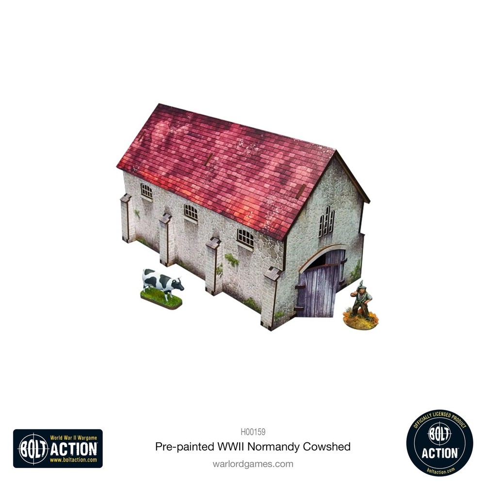 Micro Art Studio: Pre Painted WWII Normandy Cowshed