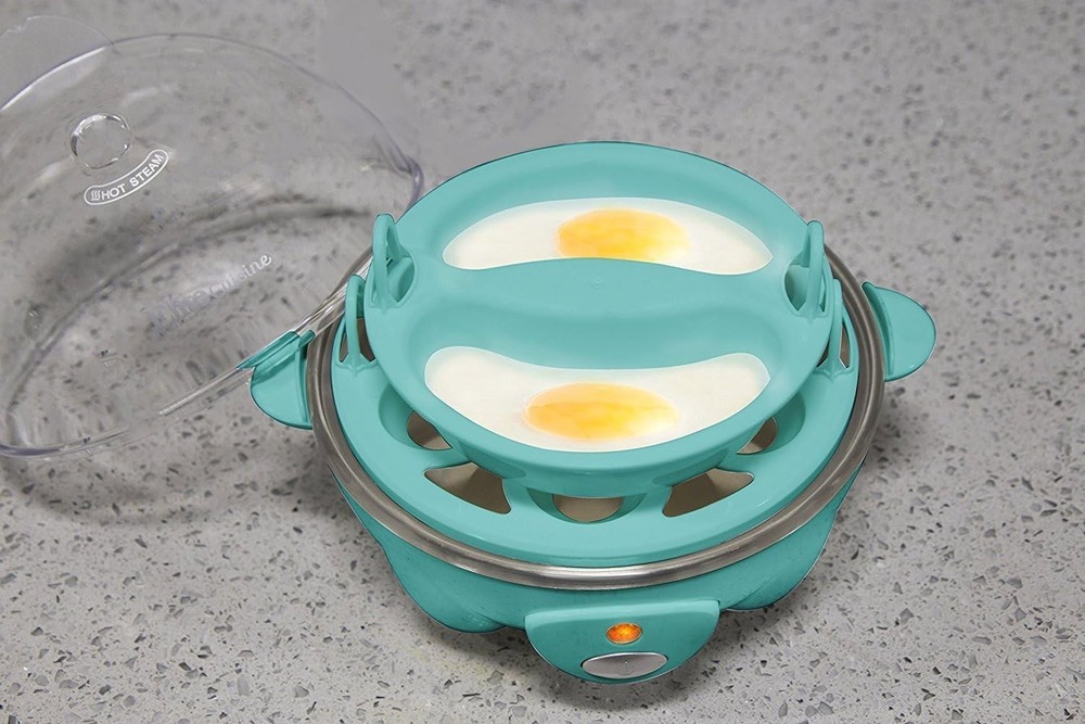 Colorful Electric Egg Cooker: Rapid Boiling for 7 Eggs with Buzzer Alert & Timer