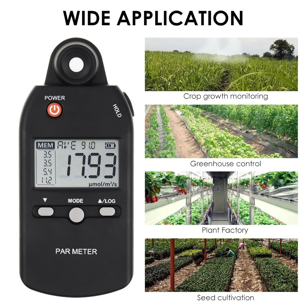 PPFD Tester with Tripod Compatible Design - Quantum PAR Meter for Optimal Growth