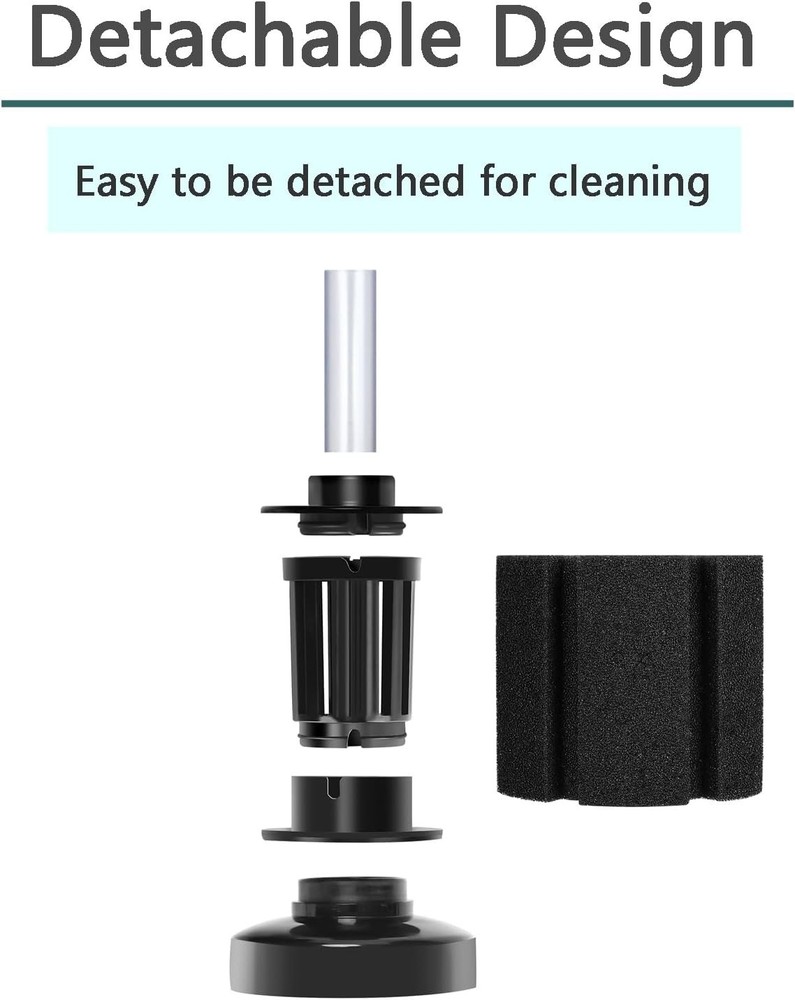 Effortless Cleaning 3-Pack Aquarium Sponge Filter - Ideal for Betta & Shrimp