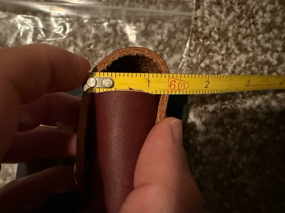 American Bench Craft Riveted Leather Gerber Suspension Multitool Sheath Brown