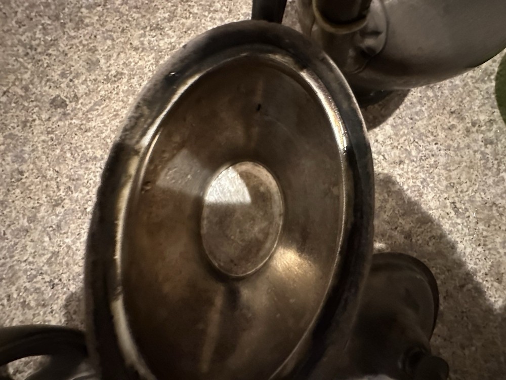 Vintage Antique Handcrafted, Silver Plated Pottery Set