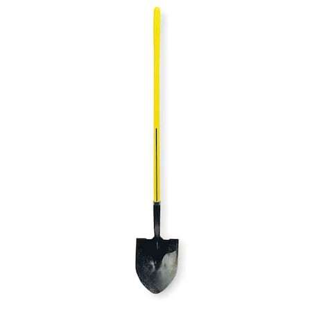 Nupla 6894157 16 Ga Standard Step Round Point Shovel, Steel Blade, 48 In L