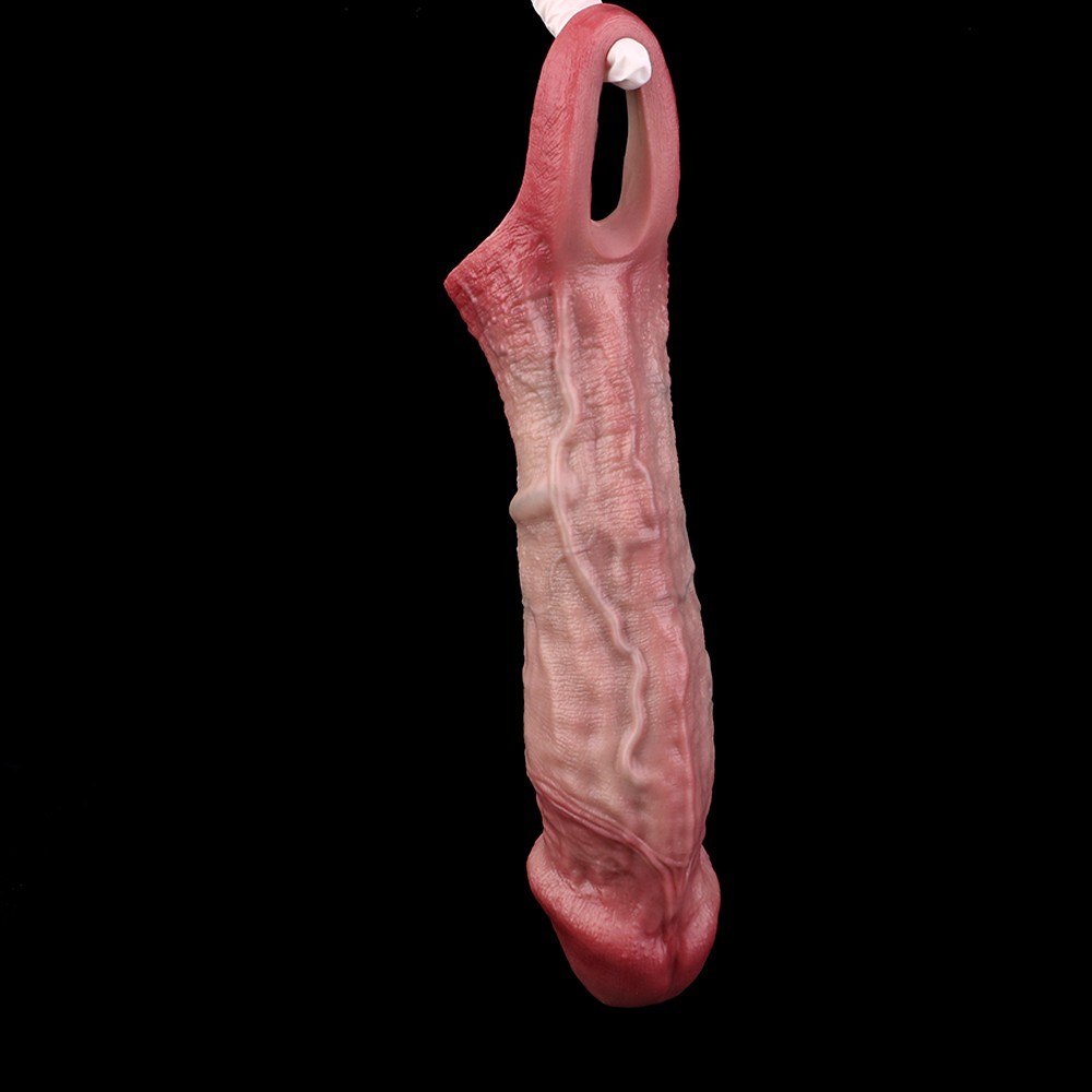 Reusable Thick Penis Extender Sleeve Extension Big Male Girth Enhancer Enlarger