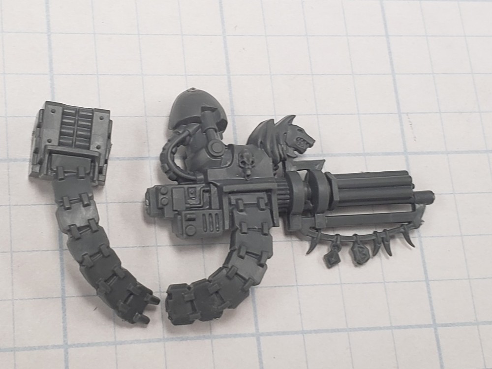40k Space Wolves Bits OOP Wolf Guard Terminator Assault Cannon w Pack