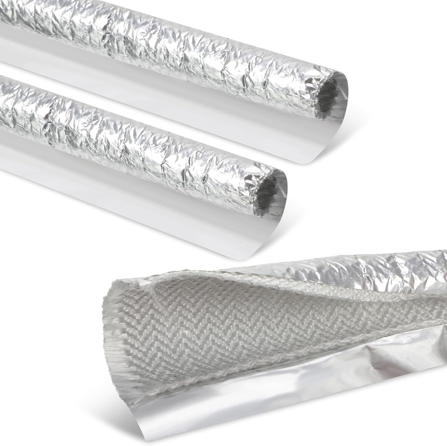 1/2"ID Adjustable Silver Wire Heat Shield For Car & Auto Wire Loom Line Cable