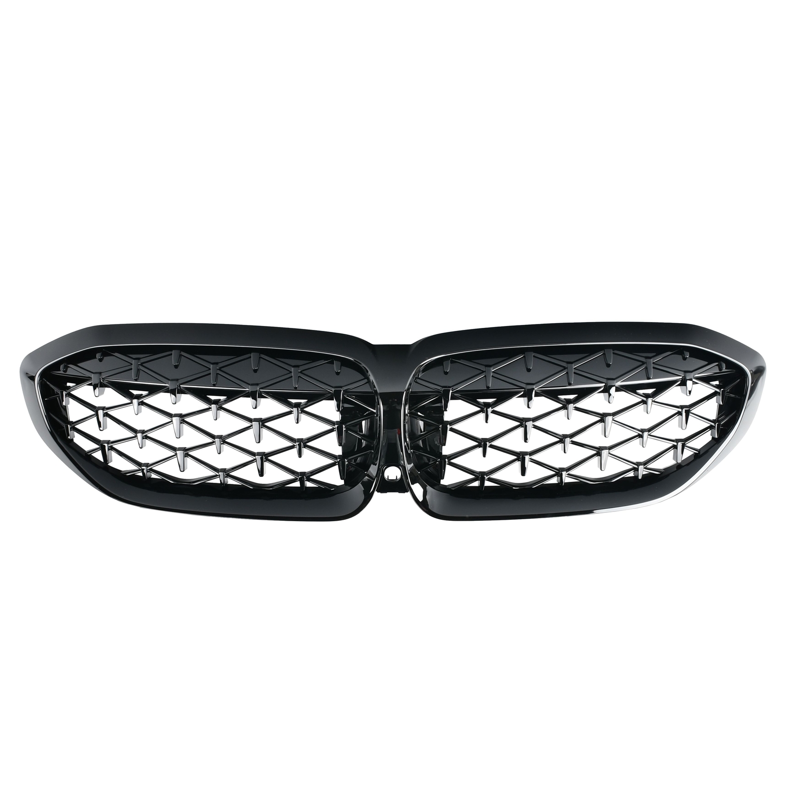 Glossy Black Front Kidney Diamond Grill Grille for 2019-2022 BMW G20 330i M340i
