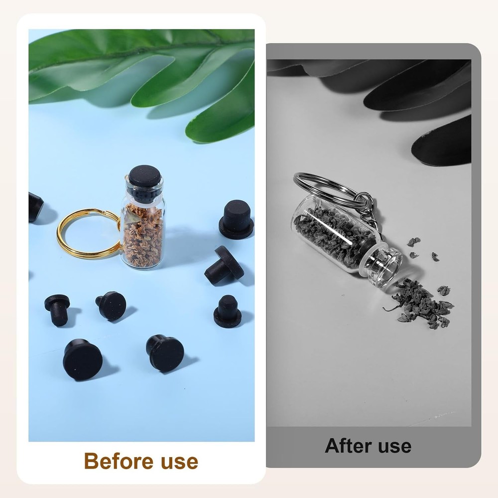 Silicone Hole Plug Set 80pcs Assorted Black Caps