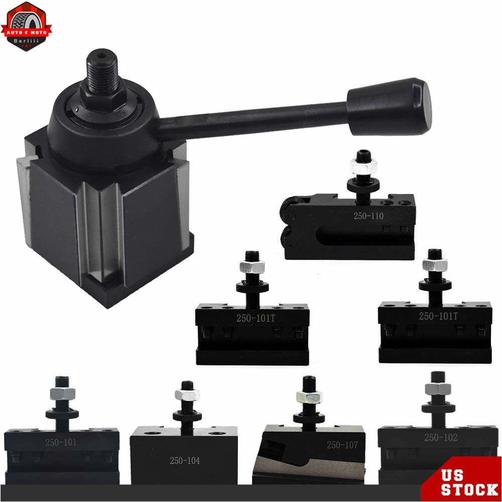Wedge Tool Post Set AXA 250-111 Swing Dia 12" Plus 2 Extra Tool Holder US