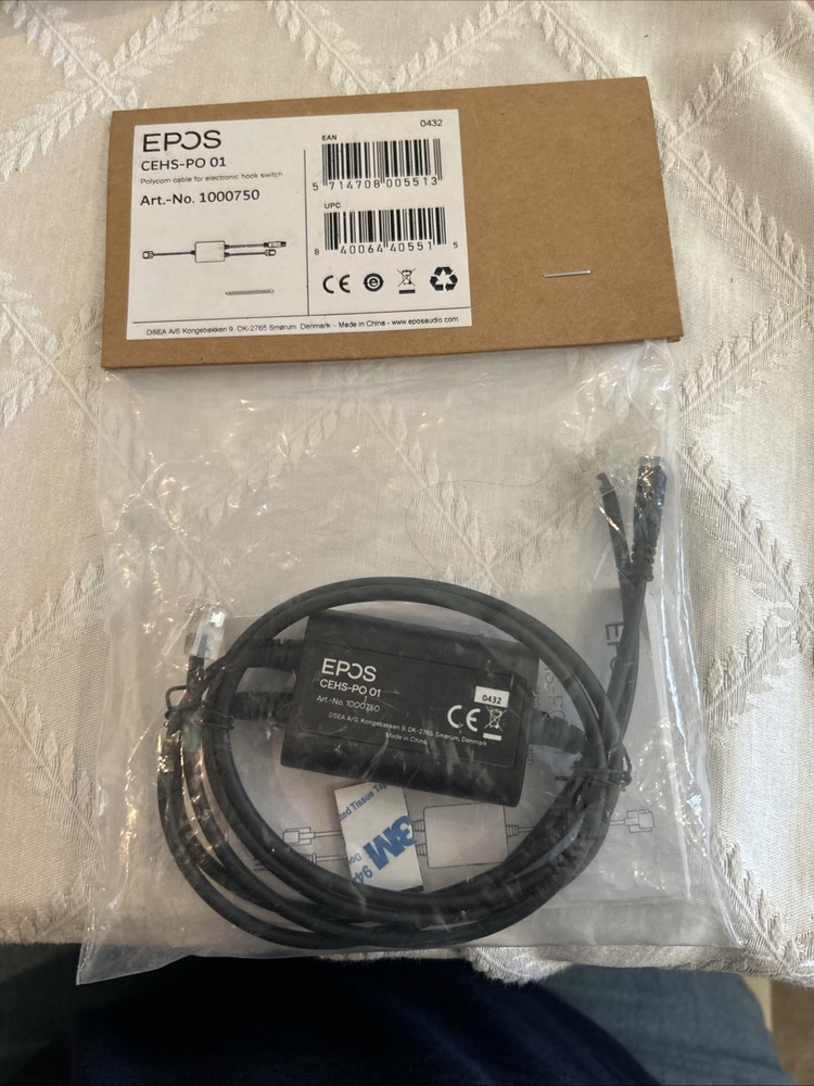 EPOS CEHS-PO 01 Polycom Adapter Cable for Electronic Hook Switch BRAND NEW