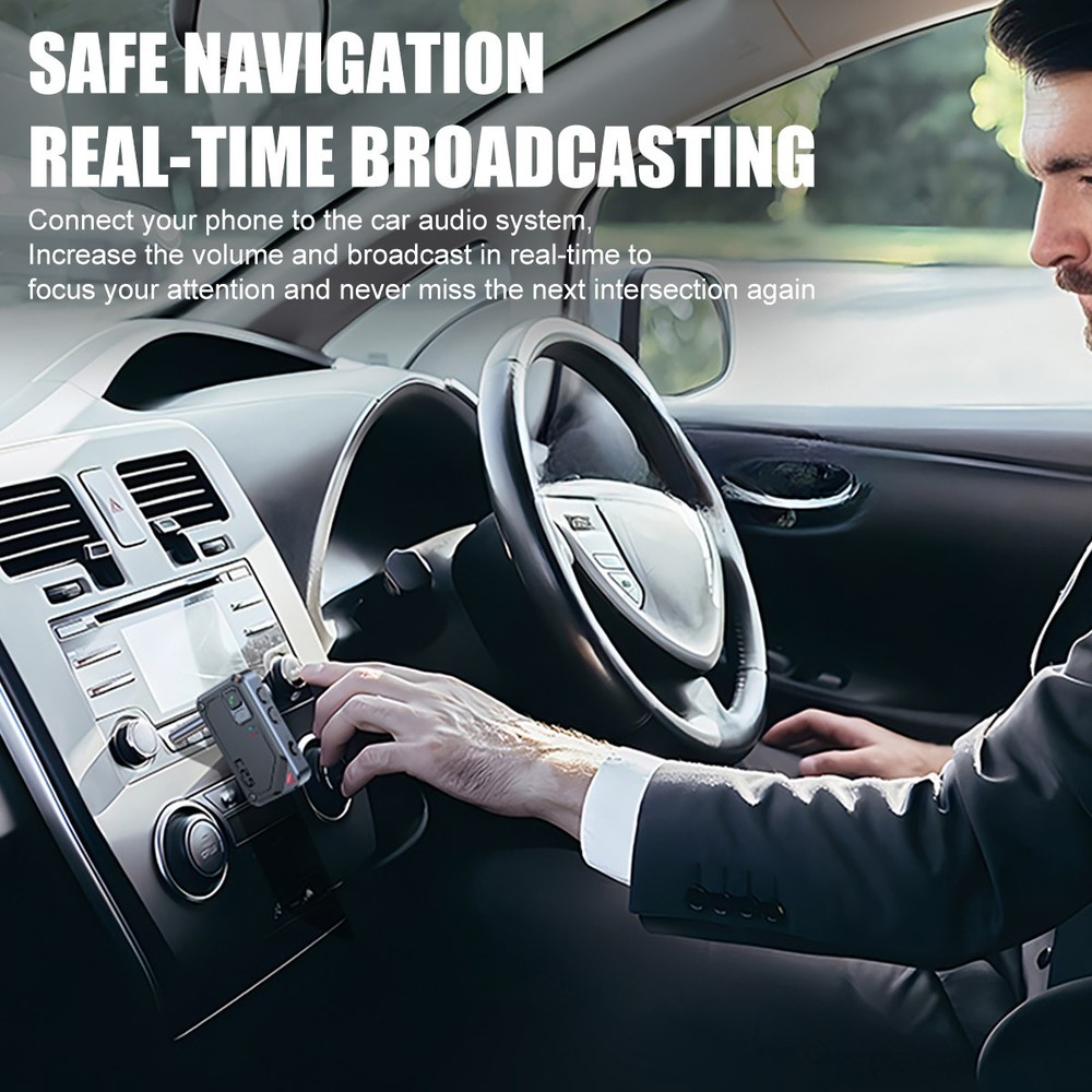 2in1 Bluetooth 5.3 Transmitter Receiver Car Wireless Audio Adapter USB 3.5mm Aux