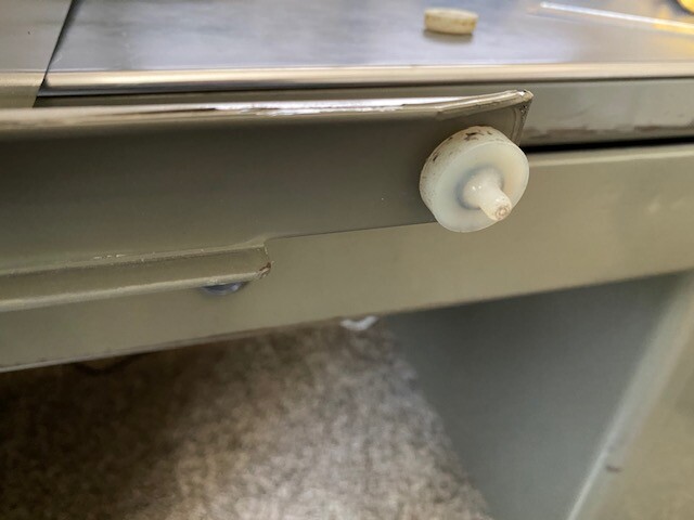 Mid century modern desk drawer roller set steelcase clone