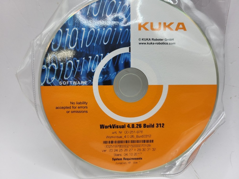 KUKA Software Robot Industrial Robot WorkVisual 4.0.26 Build 312, 0368G