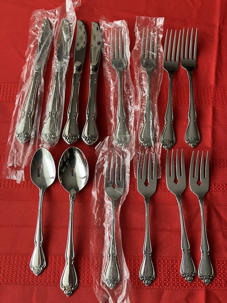 Oneida Arbor Rose Flatware - 14 Replacement Pieces Stainless Spoon Fork Knife