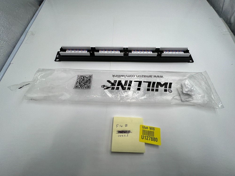 Iwillink Rackmount or Wall Mount Patch Panel Cat6 RJ45 Patch Panel Black