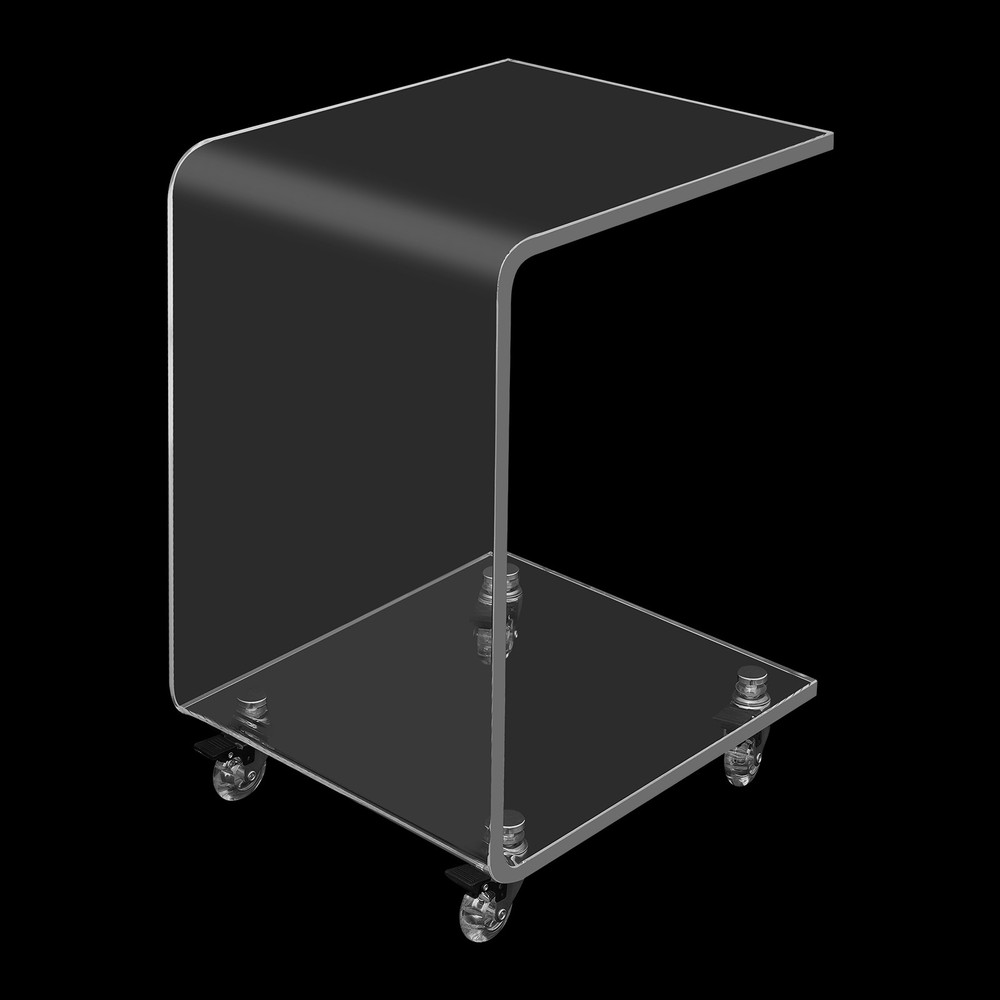 C-Shaped Side Table, Acrylic End Table, Couch Side Table