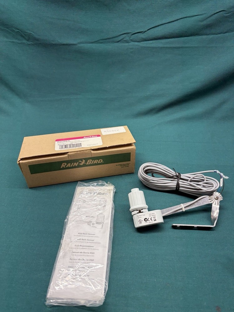 NEW Rain Bird RSDBEX A61200 Wired Rain Sensor with Bracket; Multiple Settings