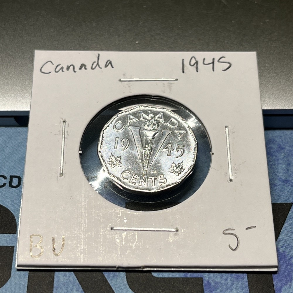 1945 Canada 5 Cent UNC Coin