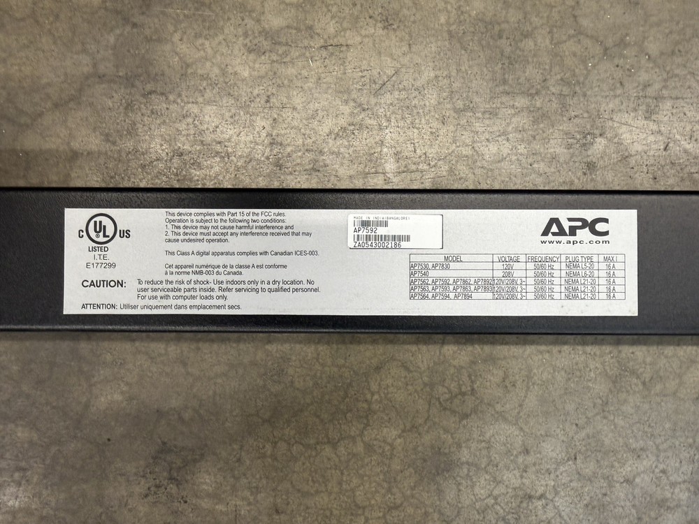 APC AP7592 Rack-mountable 42-Outlets